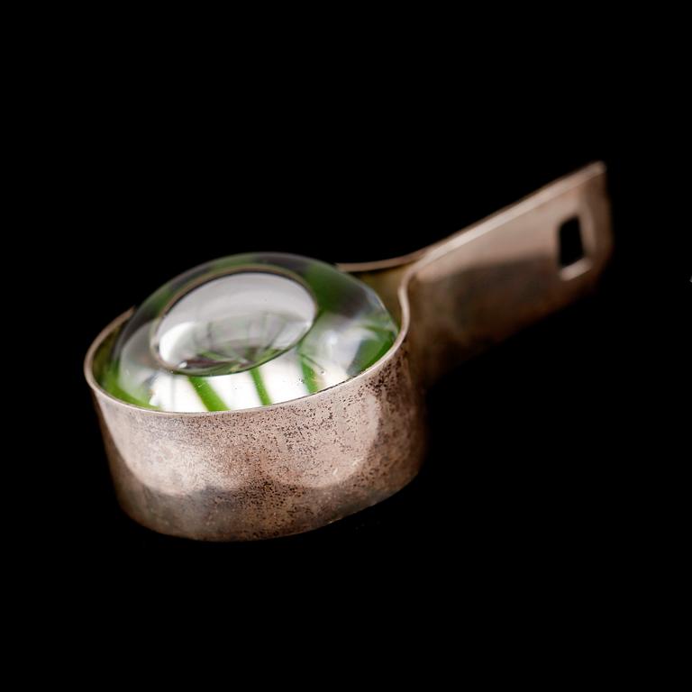 HÄNGE, silver och glas, Berit Johansson, 1975.