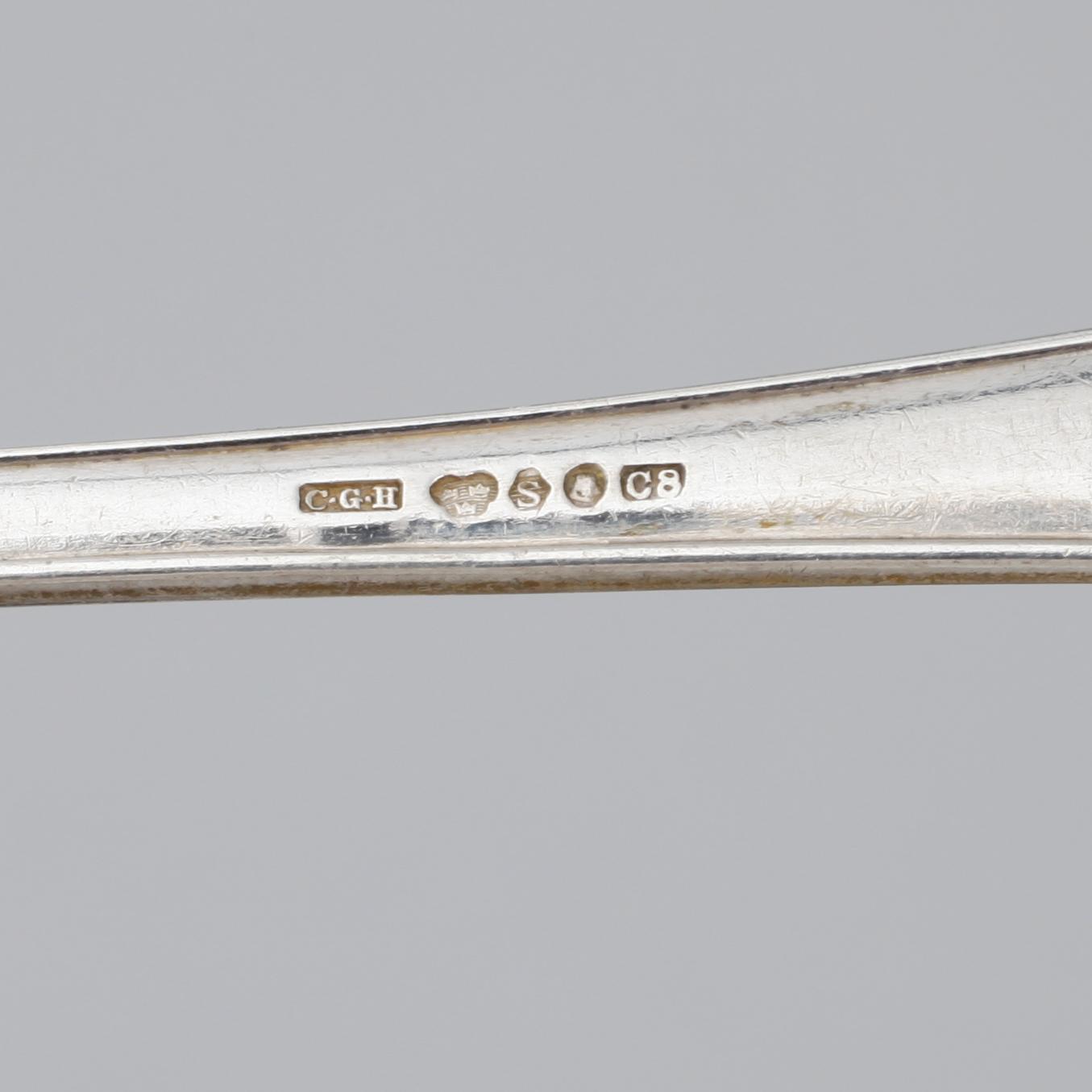 PARTI SILVER, 30 delar, bl a GAB, Stockholm 1958-1967. Tot vikt ca 655 g.