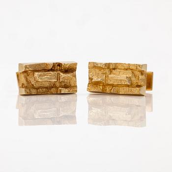 Björn Weckström, Cufflinks “Guldrya”, 18K gold, Lapponia.