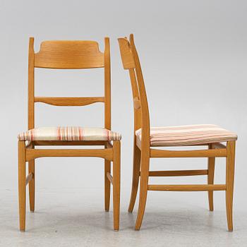 Carl Malmsten, chairs, 4 pcs "Calmare Nyckel", Åfors furniture factory, second half of the 20th century.