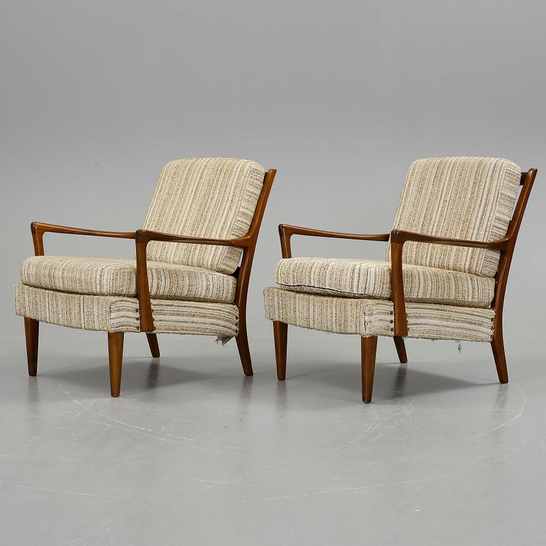 FÅTÖLJER, ett par, Bröderna Andersson, 1960-tal.