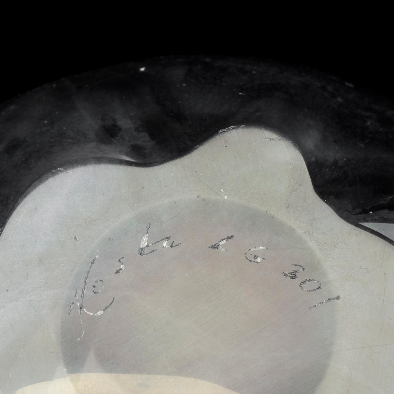 A Vicke Lindstrand glass vase and one Kosta vase, mid 20th century.