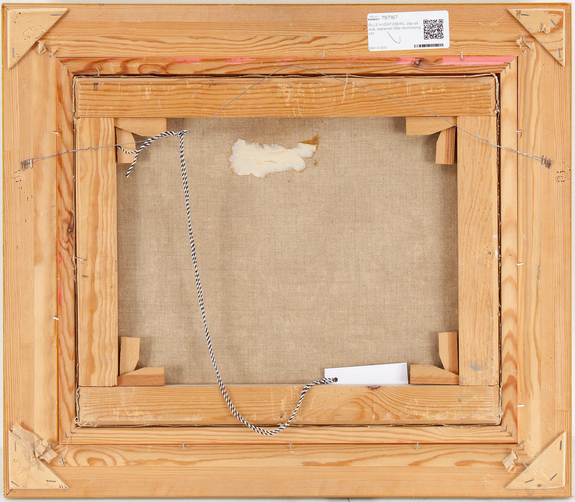 OLLE HJORTZBERG, oil on canvas, signed Olle Hjortzberg.