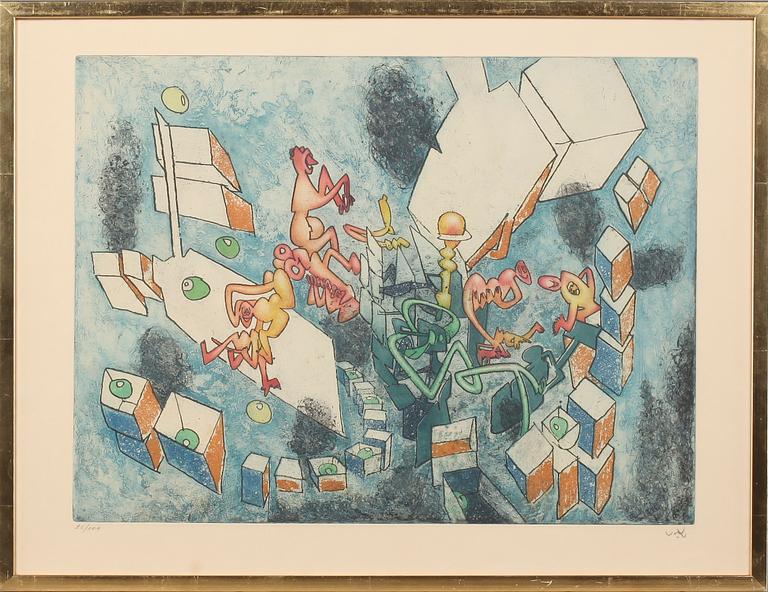 ROBERTO MATTA, färgetsning, signerad och numrerad 22/100.