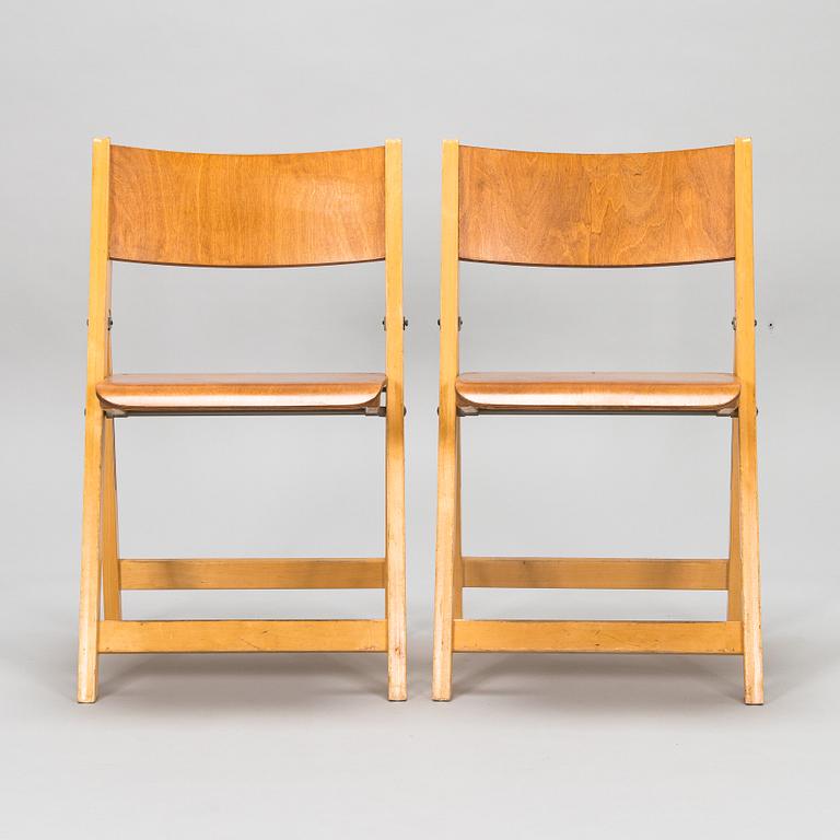 Six 1960s folding chairs for SOK Vaajakosken tehtaat.