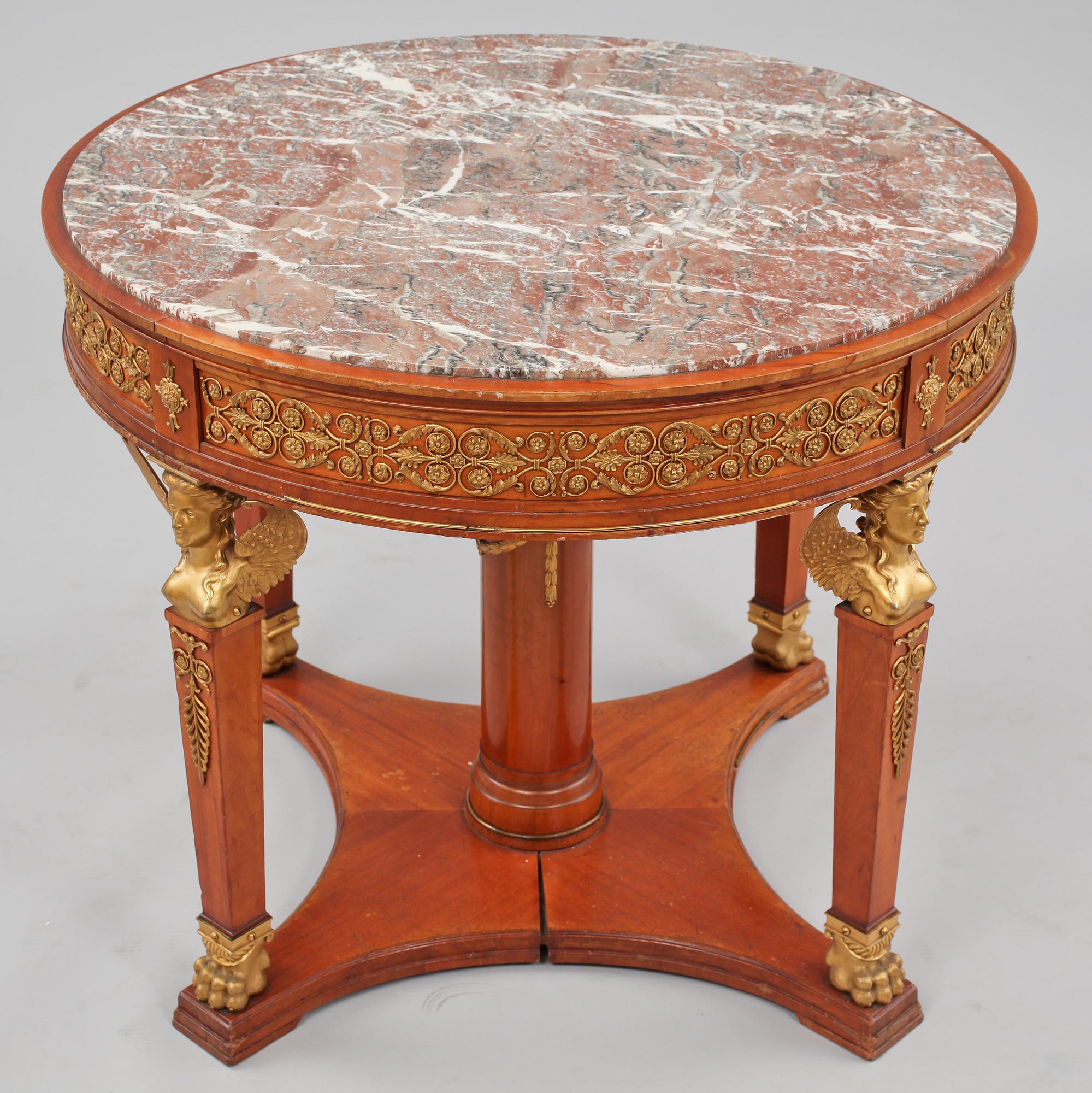 SALONGSBORD, AB Axel Beckmans Möbelfabrik, Norrköping, empire-stil, tidigt 1900-tal.