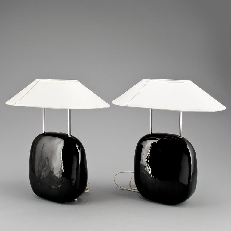 BORDSLAMPOR, ett par, Atelje Lyktan, 1980-tal.