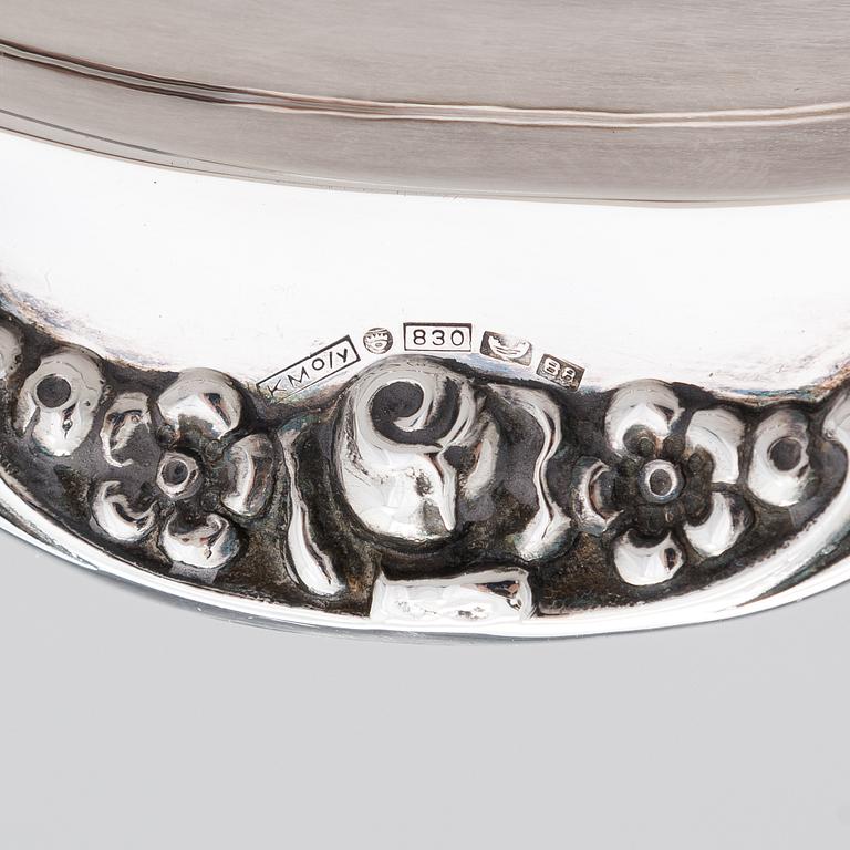 A sterling silver tray, maker's mark of Otto Wolter, Schwäbisch Gmünd, Germany, the latter half of the 20th century.