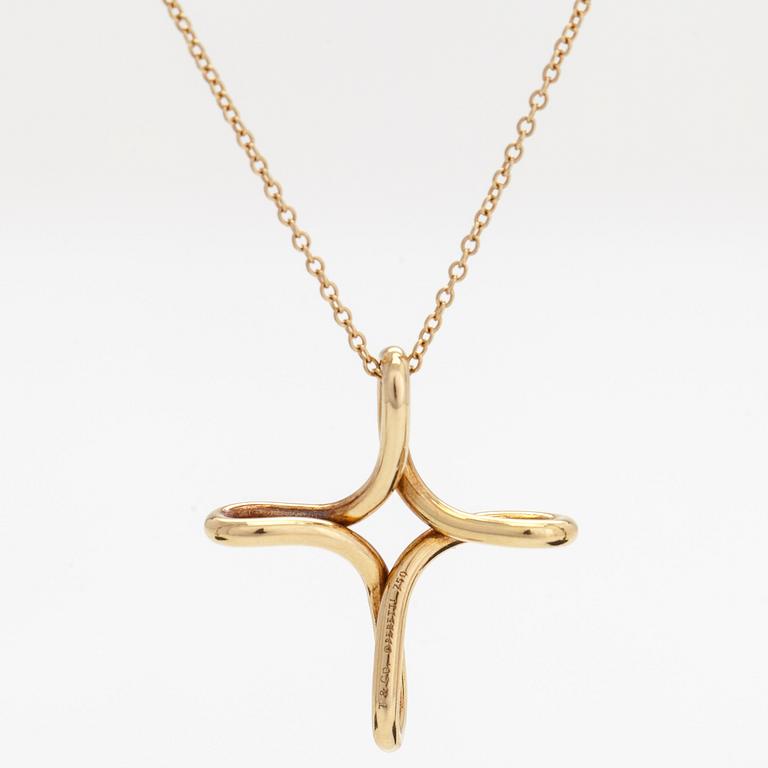 Tiffany & Co, Elsa Peretti, halsband, "Infinity Cross", 18K guld.