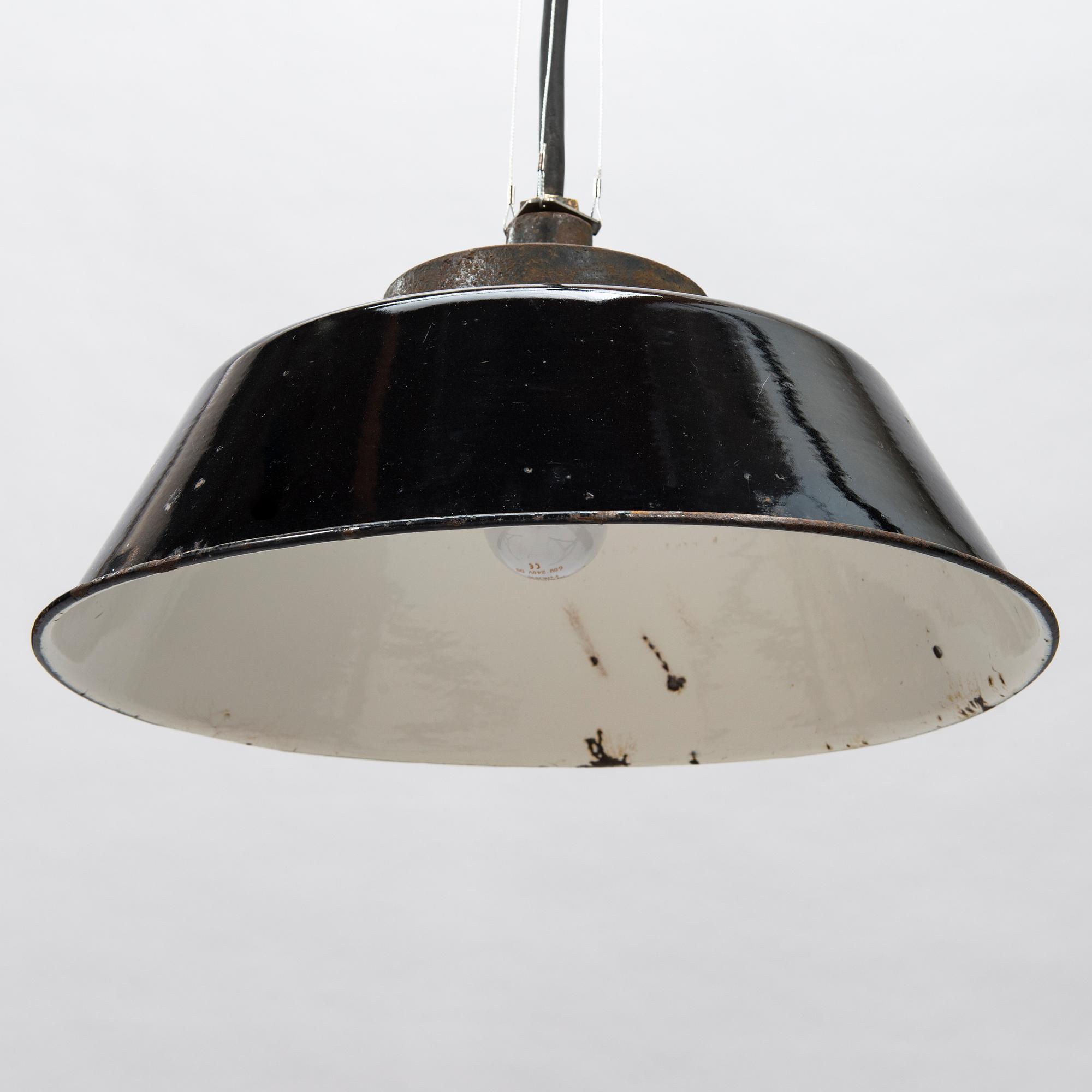 PAAVO TYNELL, Two 1930's '2521-53' industrial light for Taito Finland.