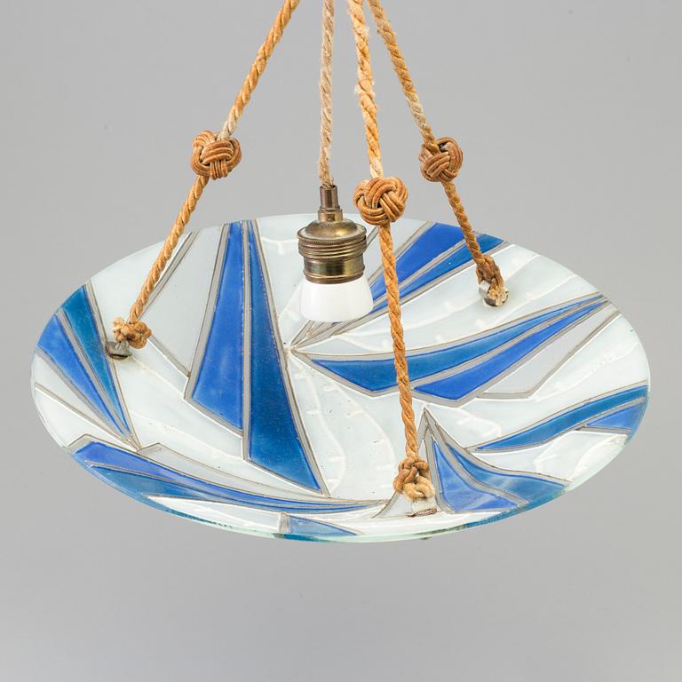 A second half of the 20th century art deco style ceiling light by Maxonade, France.