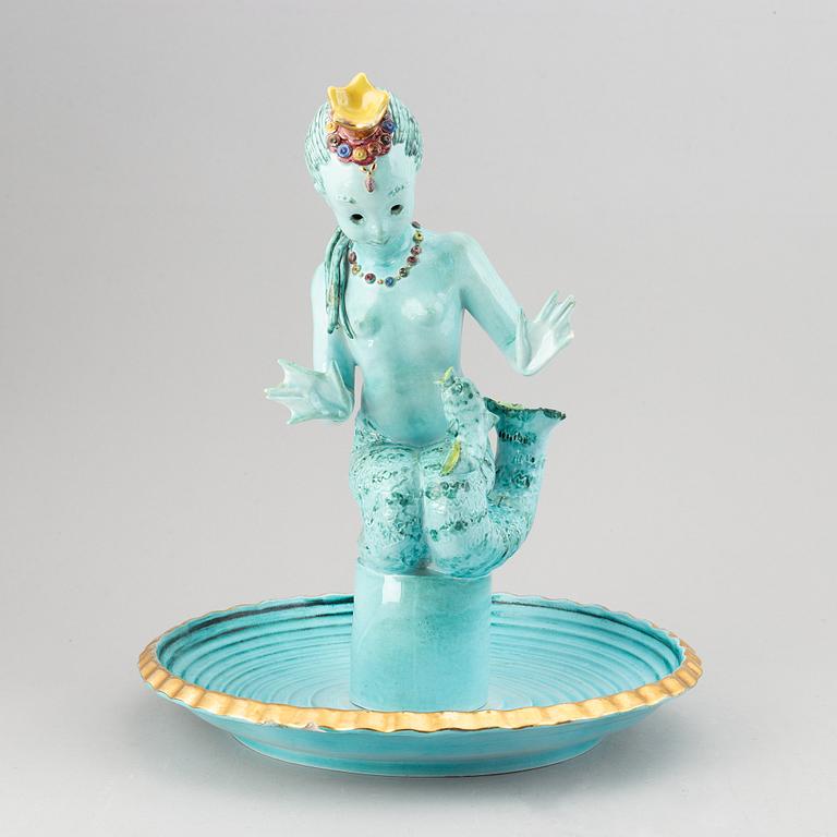 Tarcisio Tosin, a glazed ceramic centerpiece, Italy mid 20th century.
