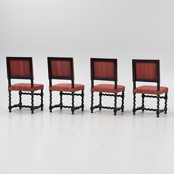 A set of four Baroque style chairs, 20th Century.