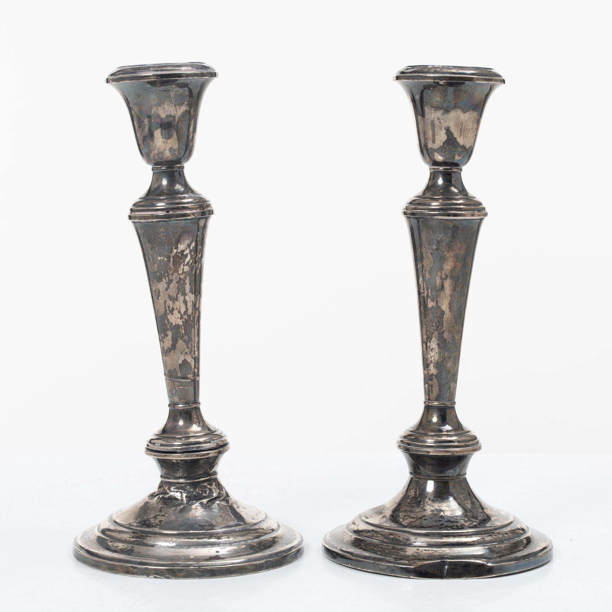 Candelsticks, a pair, silver, Gorham, USA, 20th century.