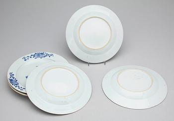TALLRIKAR, 6 st, kompaniporslin, Kina Qianlong, 1736-1796.