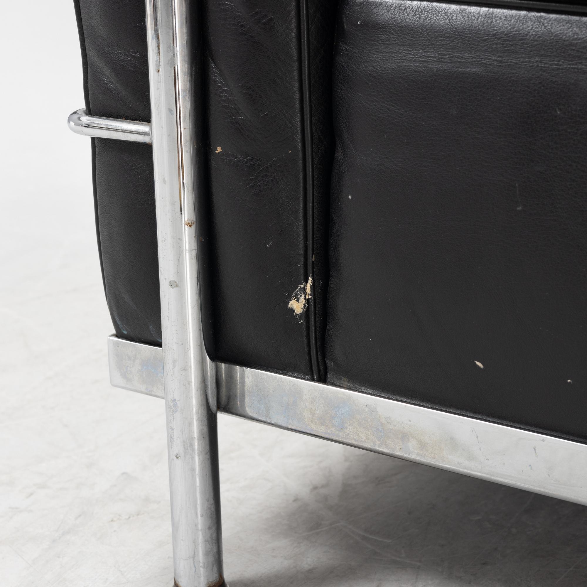 Le Corbusier, Pierre Jeanneret & Charlotte Perriand, a pair of 'LC2' easy chairs, Cassina.
