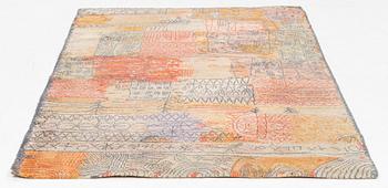 Paul Klee, rug, "Florentinisches villenviertel". Pile woven with a mechanical ground. Based on an artwork from 1926. Approx. 200 x 145 cm.