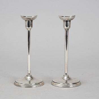 A pair of silver candlesticks from GAB, Stockholm, 1972.