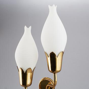 A pair of mid 20th century "Tulip" wall lights, design Fog & Mørup, Denmark.