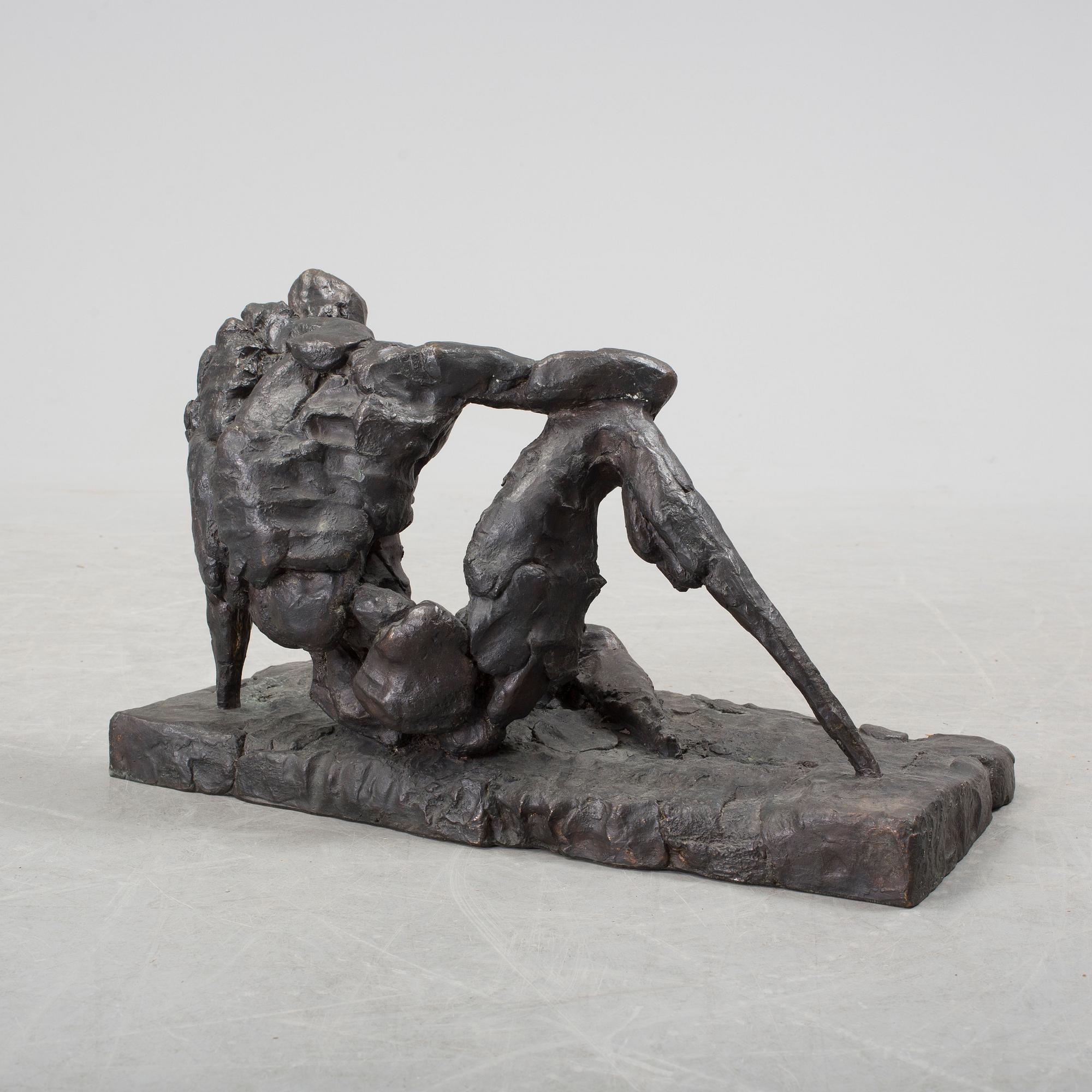 TORE ENAR HÖGLUND, sculpture, bronze. Signed and with foundry mark. Height 36 cm, length 59 cm.