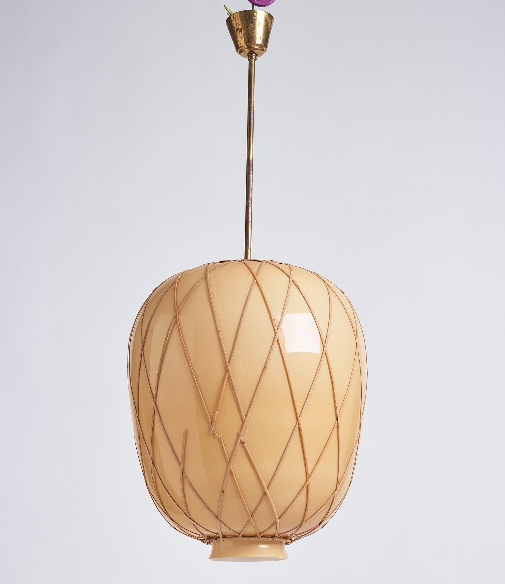 Harald Notini, taklampa, "modell 11555" Arvid Böhlmarks Lampfabrik, 1940-tal.