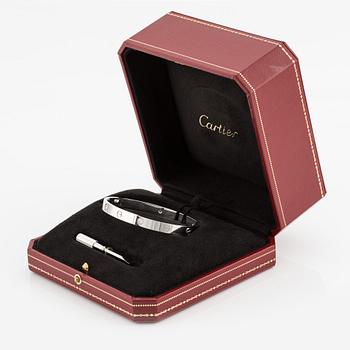 Cartier, "Love" bracelet, 18K white gold with brilliant-cut diamonds.