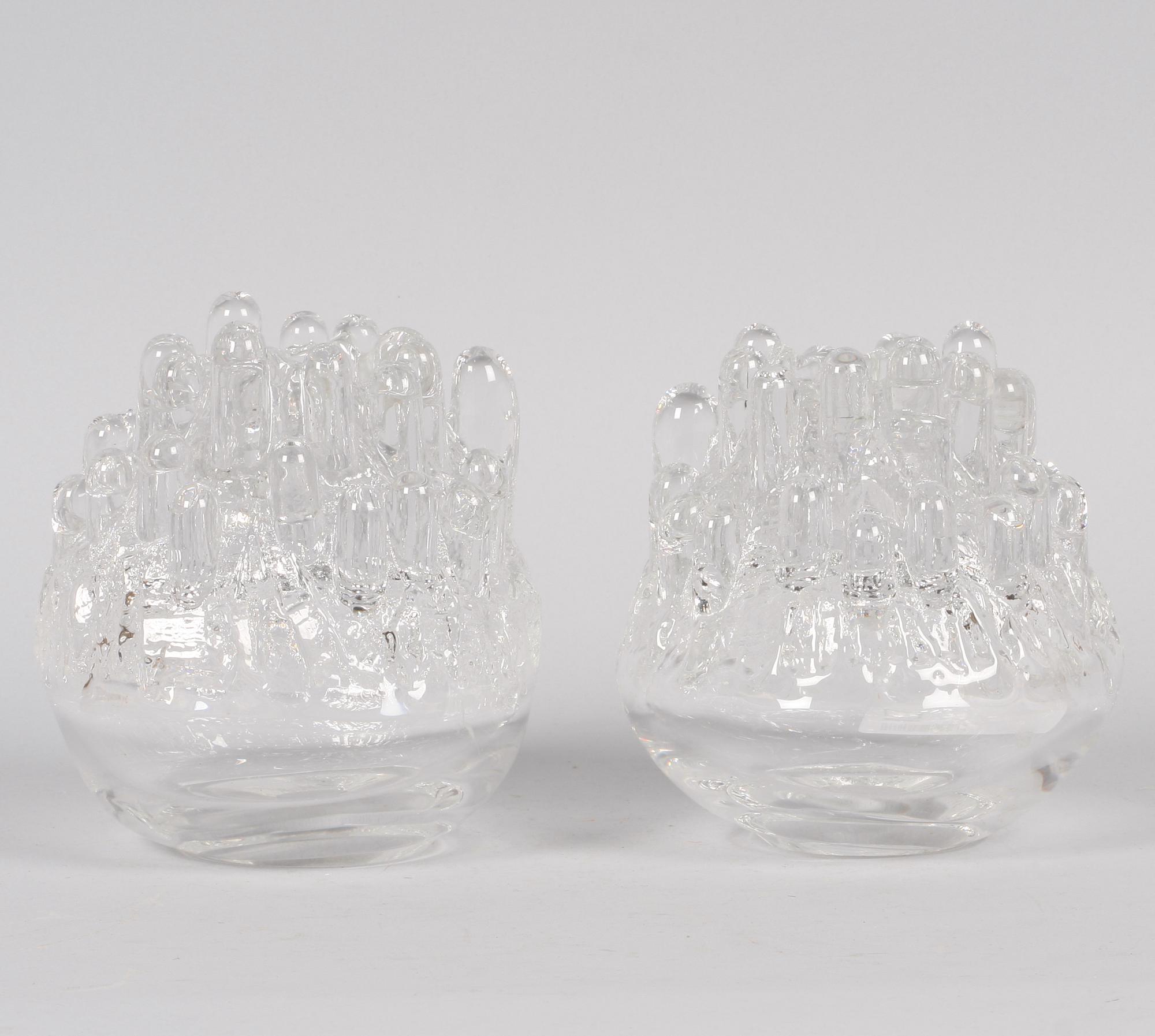 LJUSSTAKAR, 2 ST, glas, Göran Wärff, Kosta.