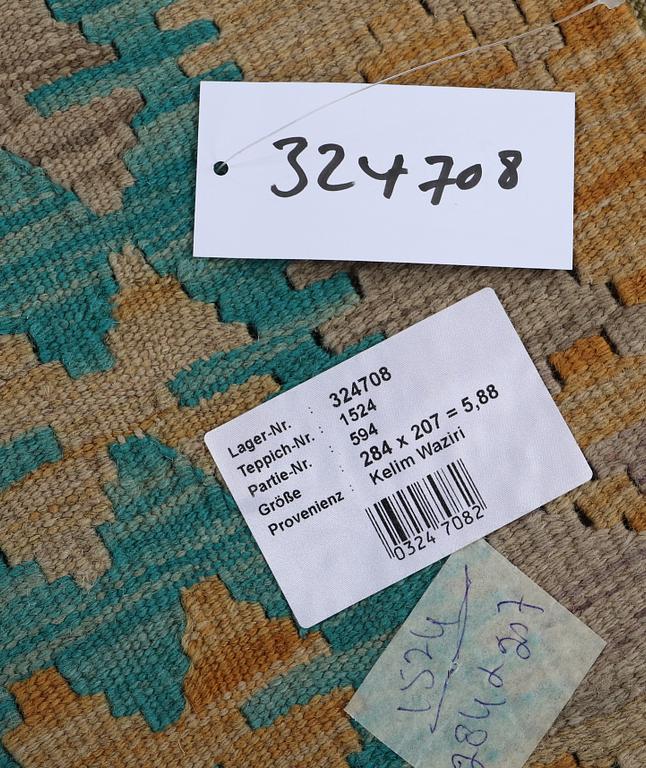 A carpet, kilim, ca 284 x 207 cm.