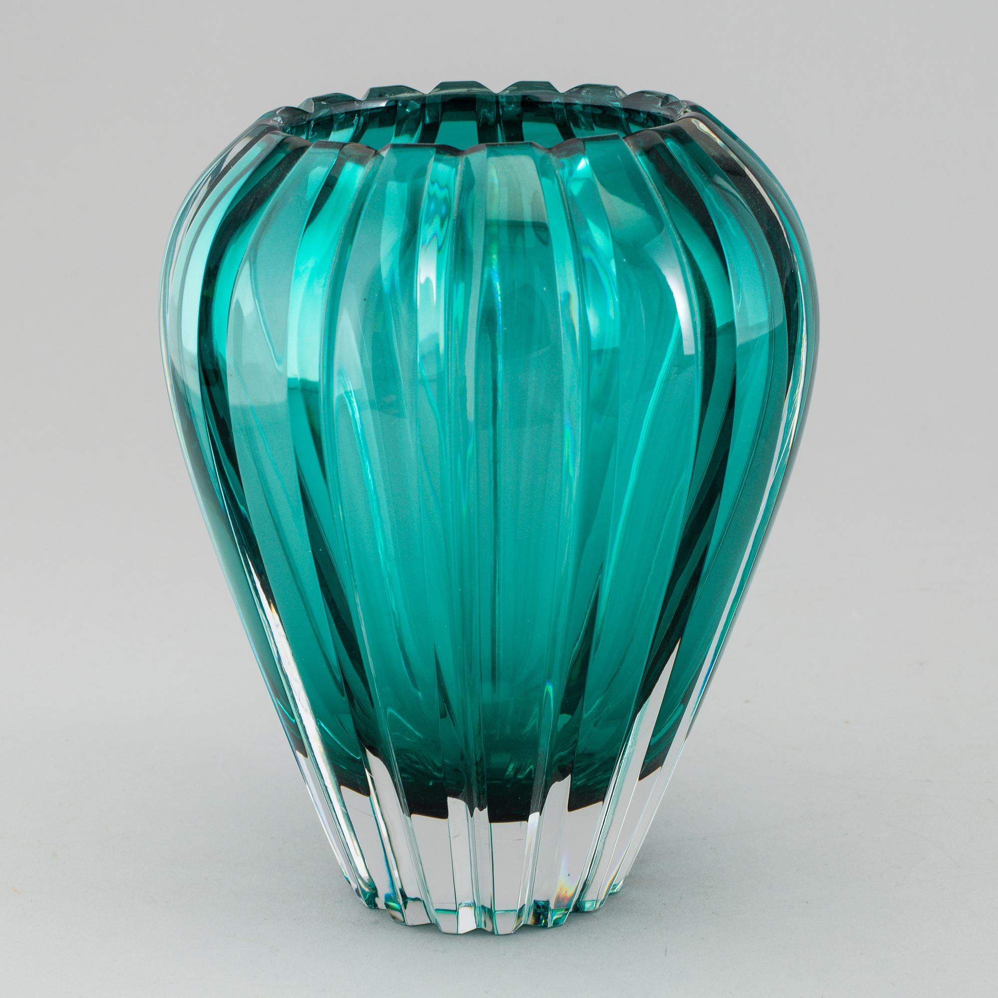 GUNNAR CYRÉN, vase, glass, Orrefors, signed.