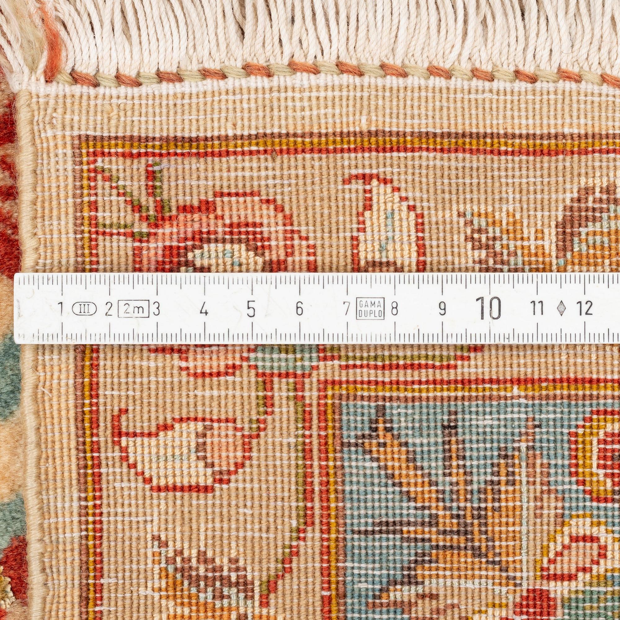 Matta, old Teheran part silk, ca 216 x 136 cm.