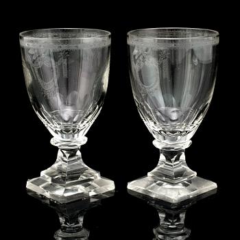 10 gustavian styre wineglasses, early 20th century.