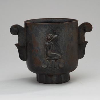 A cast iron garden urn, Sweden 1920's,