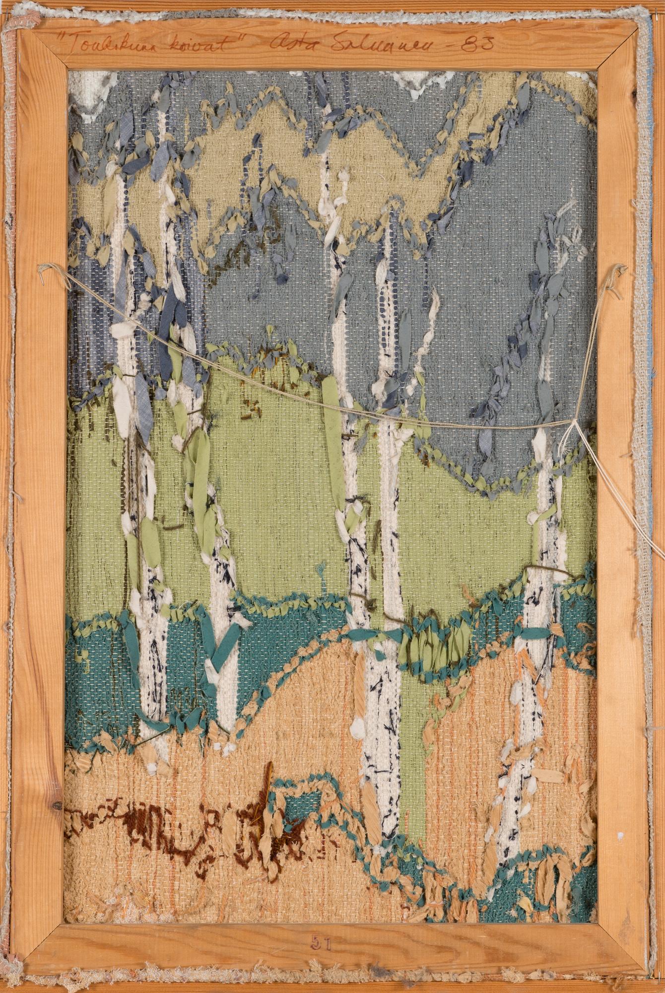 Asta Salminen, a unique weave signed and dated -83.