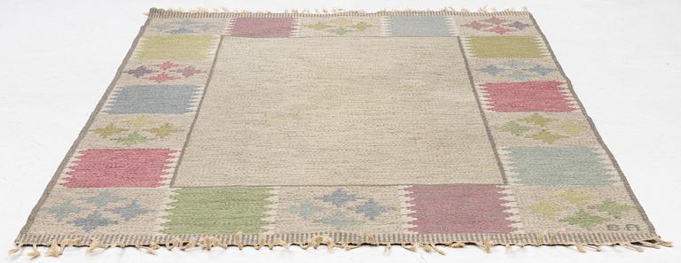 Rug, röllakan, signed BA, approx. 245 x 171 cm.