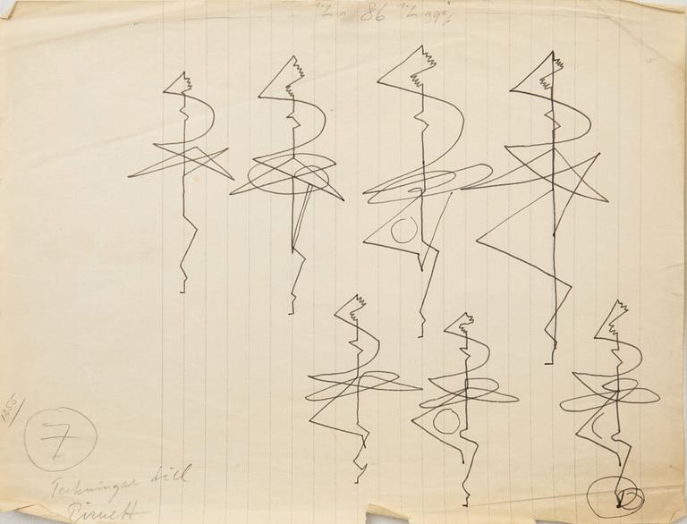 Arne Jones, Skisser 4 st.