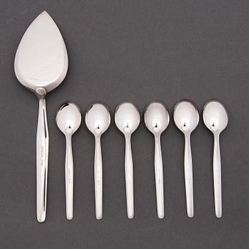 A set of six silver coffee spoons with cake server of the 'Marski', Kultakeskus, Hämeenlinna 2002.