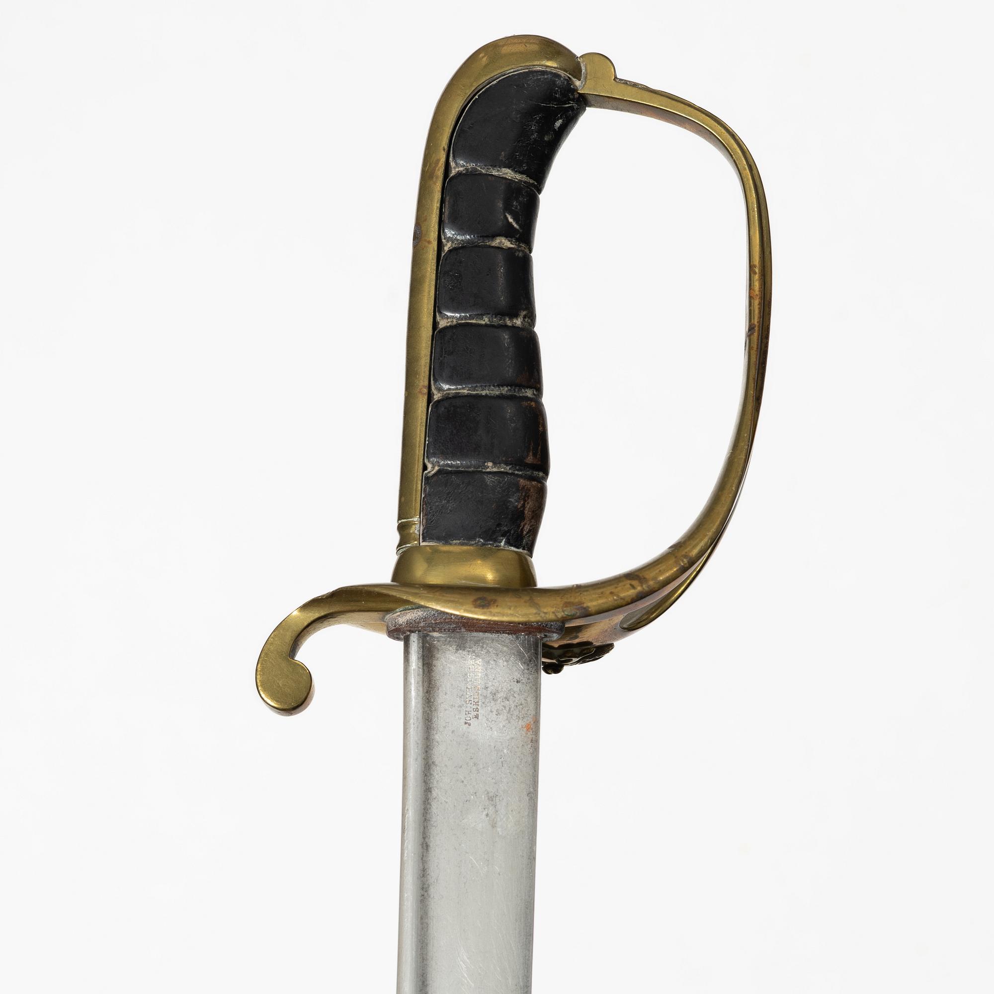 A Swedish officer's sabre, with scabbard, second half of the 20th century.