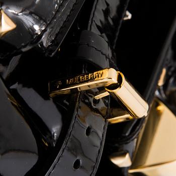 MULBERRY Black Patent Leather Roxanne for GILES Bag.