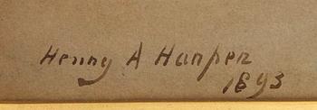 Henry A Harper, akvarell signerad och daterad 1893.