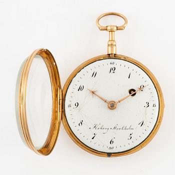 An 18k gold watch by Anders Hoberg (watchmaker in Stockholm 1797-1834).
