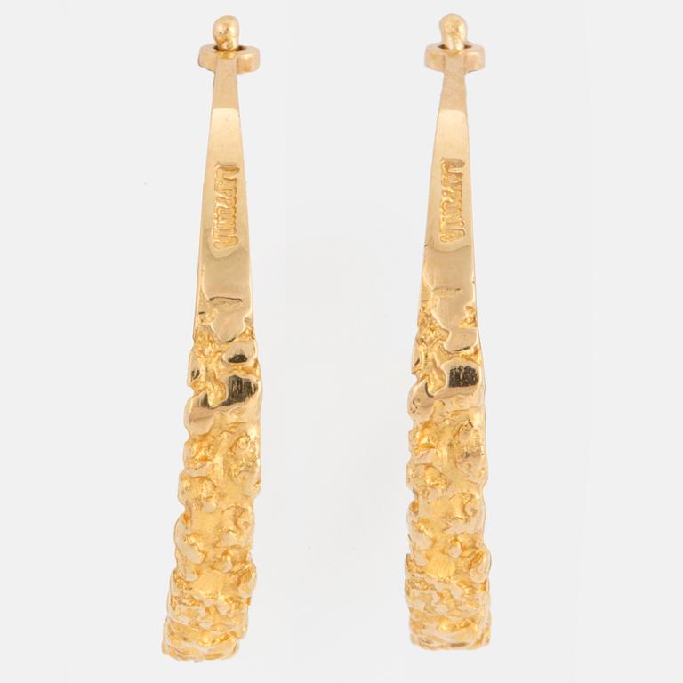 A pair of 18K gold Lapponia earrings.
