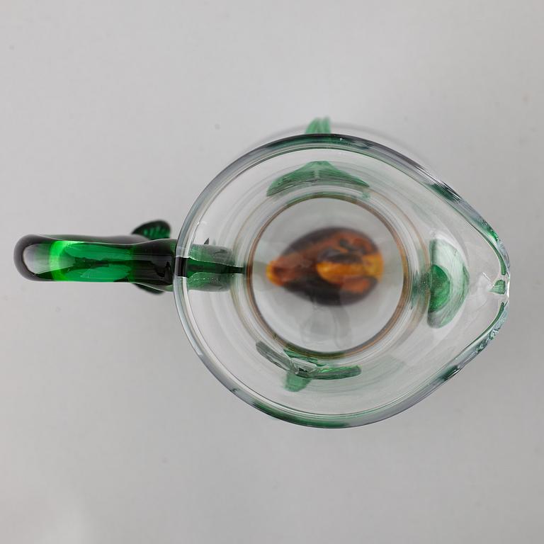 A Kosta Boda glass ewer by Ernst Billgren, late 20th Century.