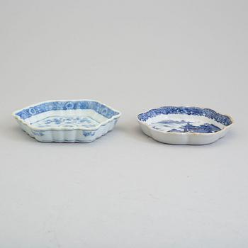Two blue and white coasters, Qing dynasty, Qianlong (1736-95).