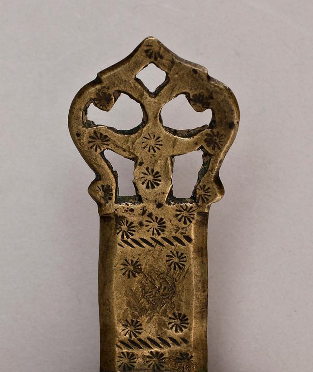 NATTLJUSSTAKE, mässing, 1600/1700-tal.