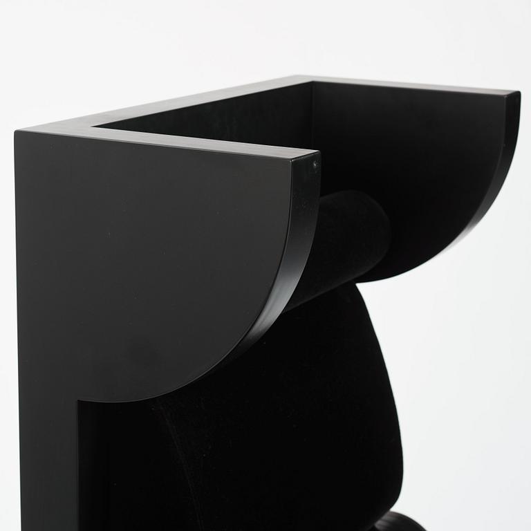 Alexander H Damsbo & Henrik Ingemann Nielsen, a "HC-Andersen Chair" armchair/table, ed. 3/49, Källemo, post 2005.