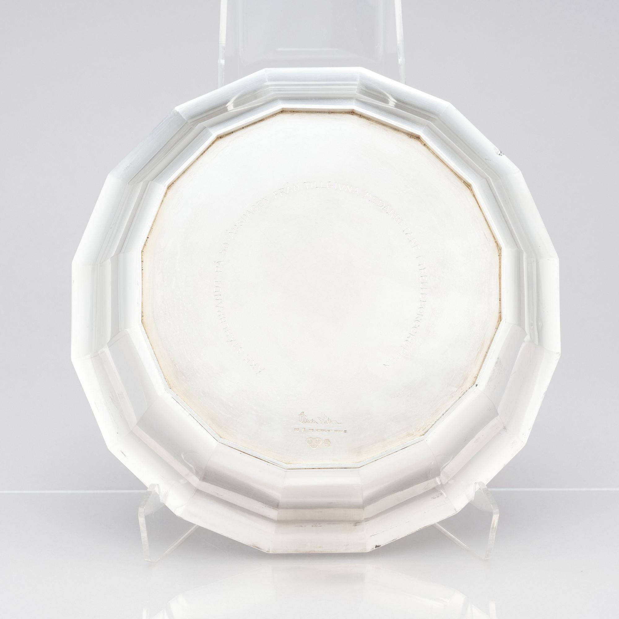 Wiwen Nilsson, a sterling silver bowl, Lund, Sweden 1964.