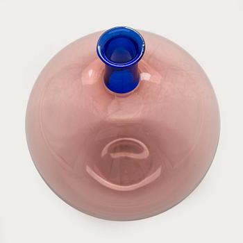 A Venini glass bottle, signed Venini 89.