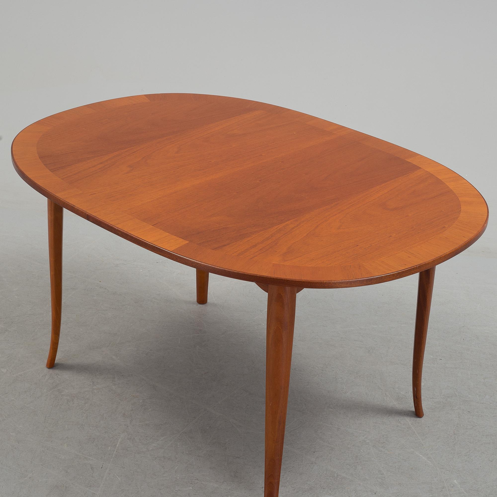 An 'Ovalen' coffee table designed by Carl Malmsten for Carl Löfving & Söner, Tibro, Sweden.