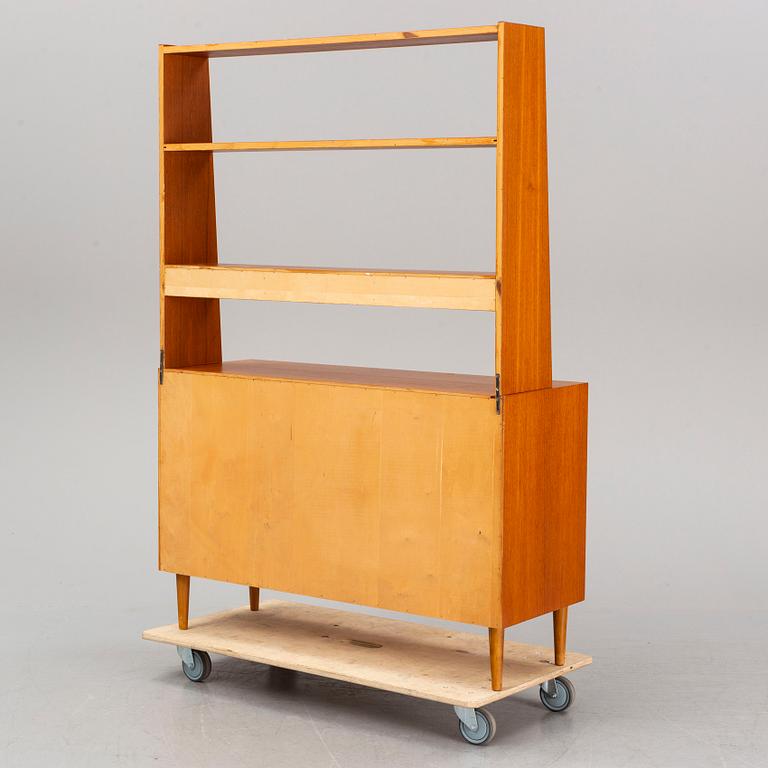 A taek veneered bookcase, 1950's/60's.