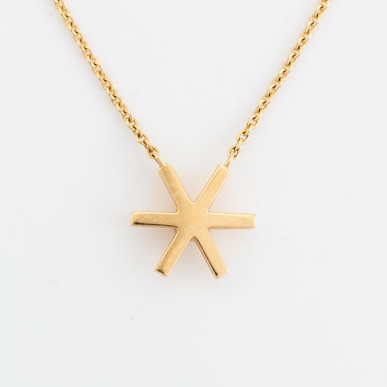 Efva Attling, collier, "Starflower", 18K guld med briljantslipad diamant.
